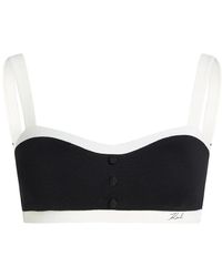 Karl Lagerfeld - コントラストトリム ビキニトップ - Lyst
