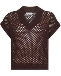 Brunello Cucinelli Micro Sequin T-Shirt in Black | Lyst Brunello Cucinelli Micro Sequin T-Shirt in Black | Lyst