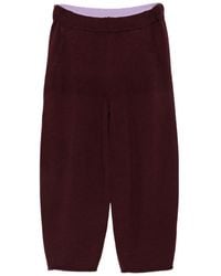 Laneus - Knitted Elasticated-Waistband Trousers - Lyst