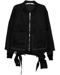 Midorikawa - Raw-Edge Zip-Up Jacket - Lyst