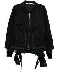 Midorikawa - Raw-Edge Zip-Up Jacket - Lyst