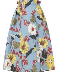 Marni - Floral A-lijn Midi-rok - Lyst