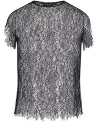 PAULINE DUJANCOURT - Lace Short-Sleeve Top - Lyst