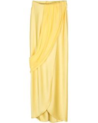 Paris Georgia Basics - Viola Draped-Panel Maxi Skirt - Lyst