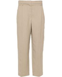 Brunello Cucinelli - Cropped Tapered Trousers - Lyst