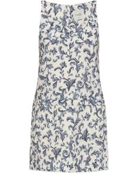Posse - Abito Corto Rue Con Stampa Barocca - Lyst
