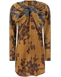 Uma Wang - Top Con Stampa Floreale E Nodo - Lyst