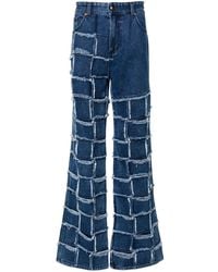 ANDERSSON BELL - New Patchwork Mid-rise Wide-leg Jeans - Lyst