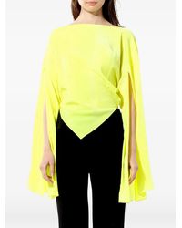 Balenciaga - Slit-Sleeve Crepe Top - Lyst