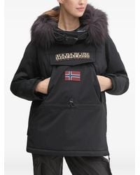 Napapijri - Faux-Fur Trim Hooded Jacket - Lyst