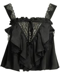 Chloé - Lace-Trim Ruffled Top - Lyst