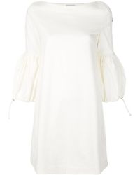Moncler Robe courte à manches évasées - Blanc