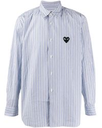 Comme des Garçons - Camicia A Righe Con Applicazione - Lyst