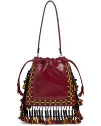 Etro - Small Leather Kalispera Bag With Fringing - Lyst
