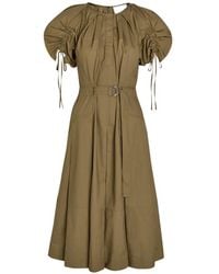 3.1 Phillip Lim - Buckle-Detail Gathered Midi Dress - Lyst
