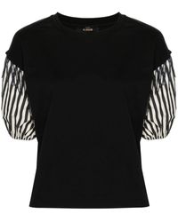 Twin Set - Katoenen T-shirt Met Kralendetail - Lyst