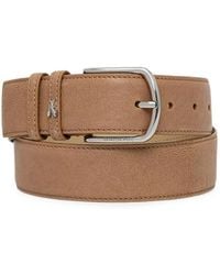 Patrizia Pepe - Logo-Plaque Grained-Leather Belt - Lyst