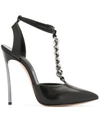Casadei Pumps mit Kettendetail - Schwarz