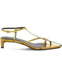 Jil Sander - Ankle-Strap Leather Sandals - Lyst