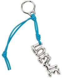 Loewe - Blown Logo-Pendant Leather Keychain - Lyst