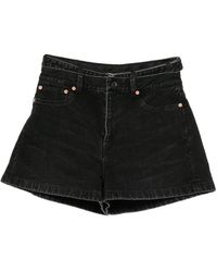Sacai - High-Waisted Denim Shorts - Lyst