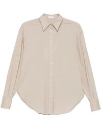 Brunello Cucinelli - Monili-Trimmed Long-Sleeve Shirt - Lyst