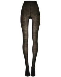 Wolford - Wave-Pattern Circular-Knit Tights - Lyst