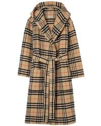 Burberry - Check Wool Cashmere Robe - Lyst