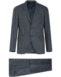 Etro - Check-Pattern Single-Breasted Suit - Lyst