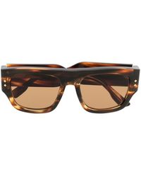 Gucci - Logo-lettering Square-frame Sunglasses - Lyst