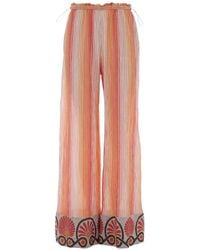 Devotion - Alikto Stripe-Print Flared Trousers - Lyst