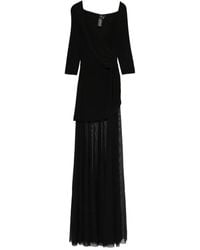 Norma Kamali - Long Dress With Three-Quarter Sleeves - Lyst