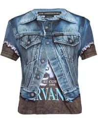 ANDERSSON BELL - Denim-Vest-Print T-Shirt - Lyst