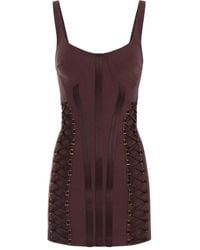 Elisabetta Franchi - Robe Courte À Détail De Corset - Lyst