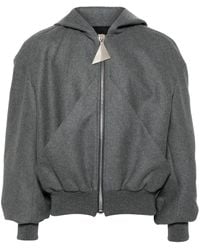 The Attico - Cotton Hoodie With A Wide Hood - Lyst