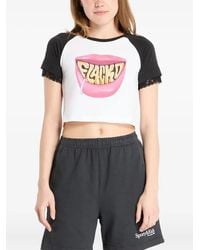 PUMA - Lace-Trim Graphic-Print T-Shirt - Lyst