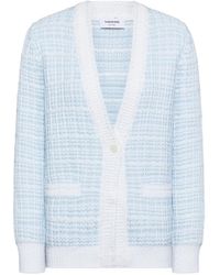 Thom Browne - Tuck Stitch Elongated Cardigan - Lyst