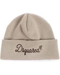 DSquared² - Logo-Embroidered Beanie Hat - Lyst