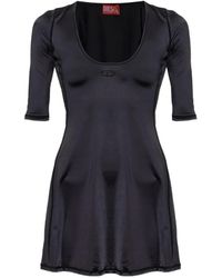DIESEL - Scoop Neck Mini Dress - Lyst