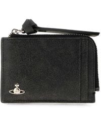 Vivienne Westwood - Orb-Plaque Zip-Around Card Holder - Lyst