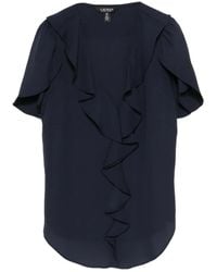 Ralph Lauren - Blusa con detalle de volantes - Lyst