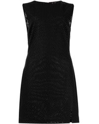Cynthia Rowley Vestido corto con detalles de apliques - Negro