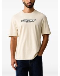 EA7 - Logo-Print Crew-Neck T-Shirt - Lyst