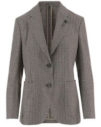 Lardini - Houndstooth-Pattern Blazer - Lyst