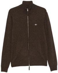 GANT - Zip-Up Cardigan - Lyst