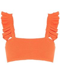 Clube Bossa Zarbo Square-neck Bikini Top - Orange