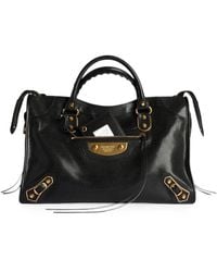 Balenciaga - Le City Uptown Stud-Embellished Leather Tote Bag - Lyst