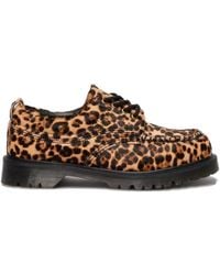 Dr. Martens - Lowell Leopard Print Moc Toe Shoe - Lyst