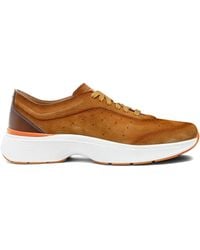 Santoni - Hellbraune Easy Bounce Sneakers Für Herren Aus Wildleder Und Leder - Lyst