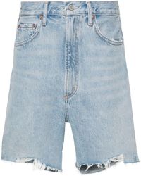 Agolde - Stella Jeans-Shorts im Distressed-Look - Lyst